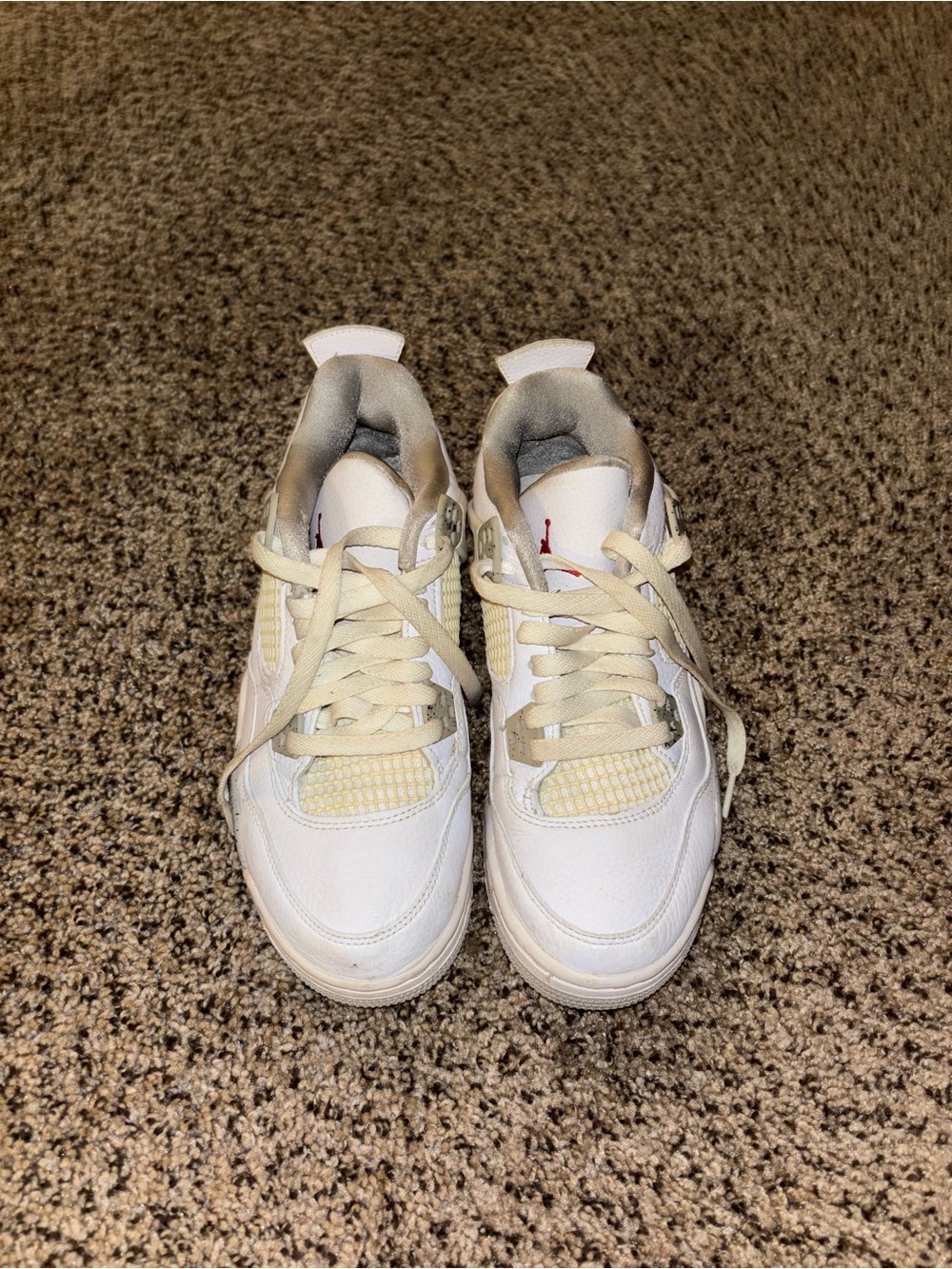 Jordan White and Cream Kids' Athletic Shoes